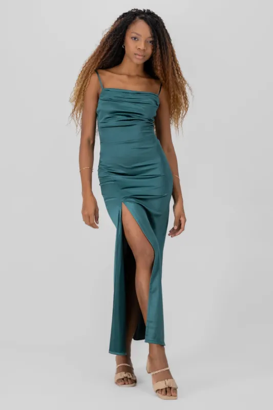 Vestido maxi satin espalda abierta sold by Shasa