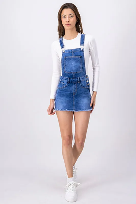 Overol falda short denim sold by Shasa