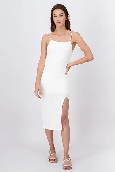 Vestido midi textura entretejida sold by Shasa