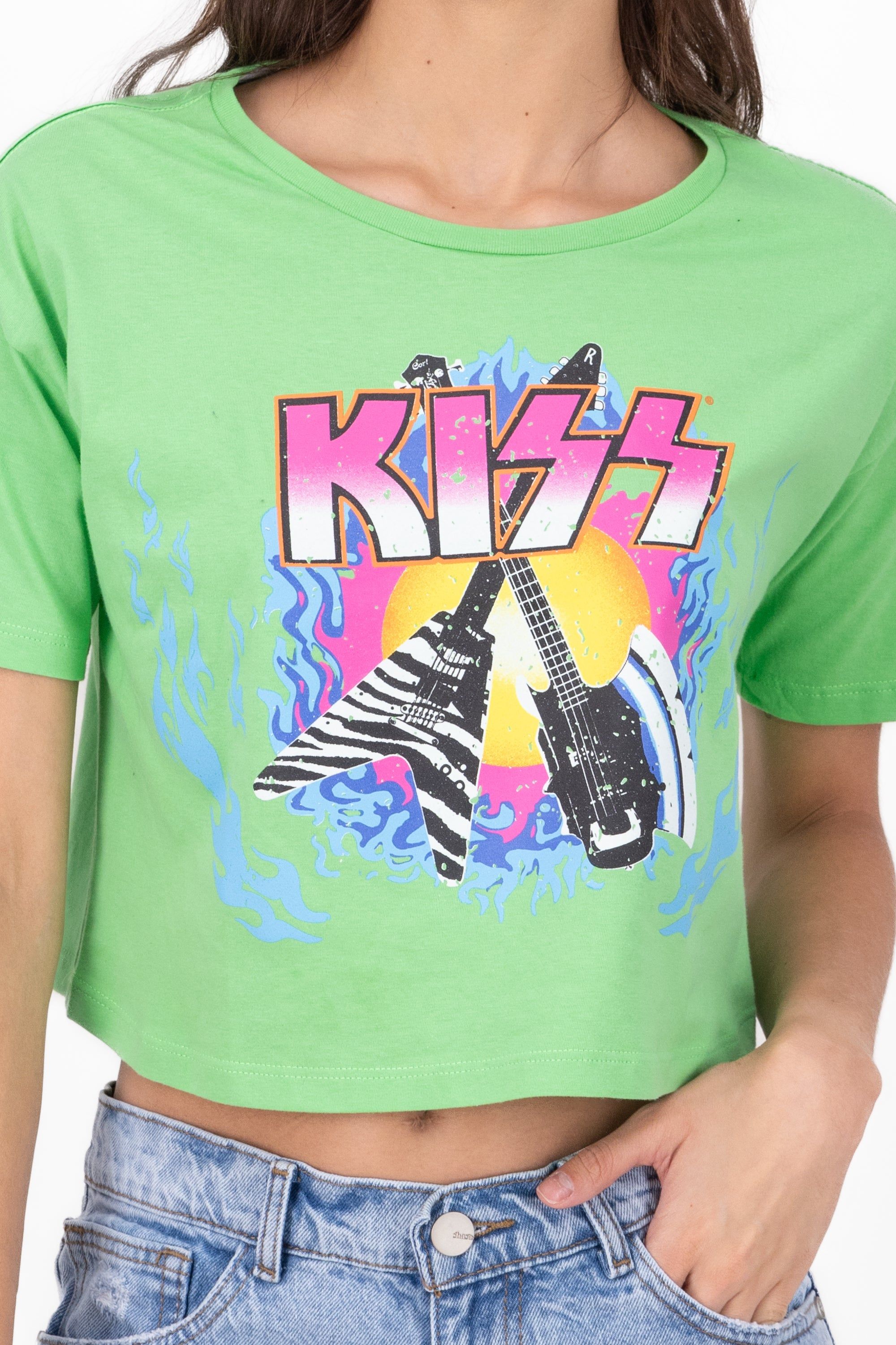 Crop Kiss Guitarra Manga Corta sold by Shasa product image thumbnail 5