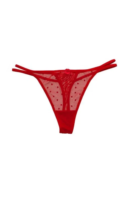 Tanga corazones mesh flock sold by Shasa