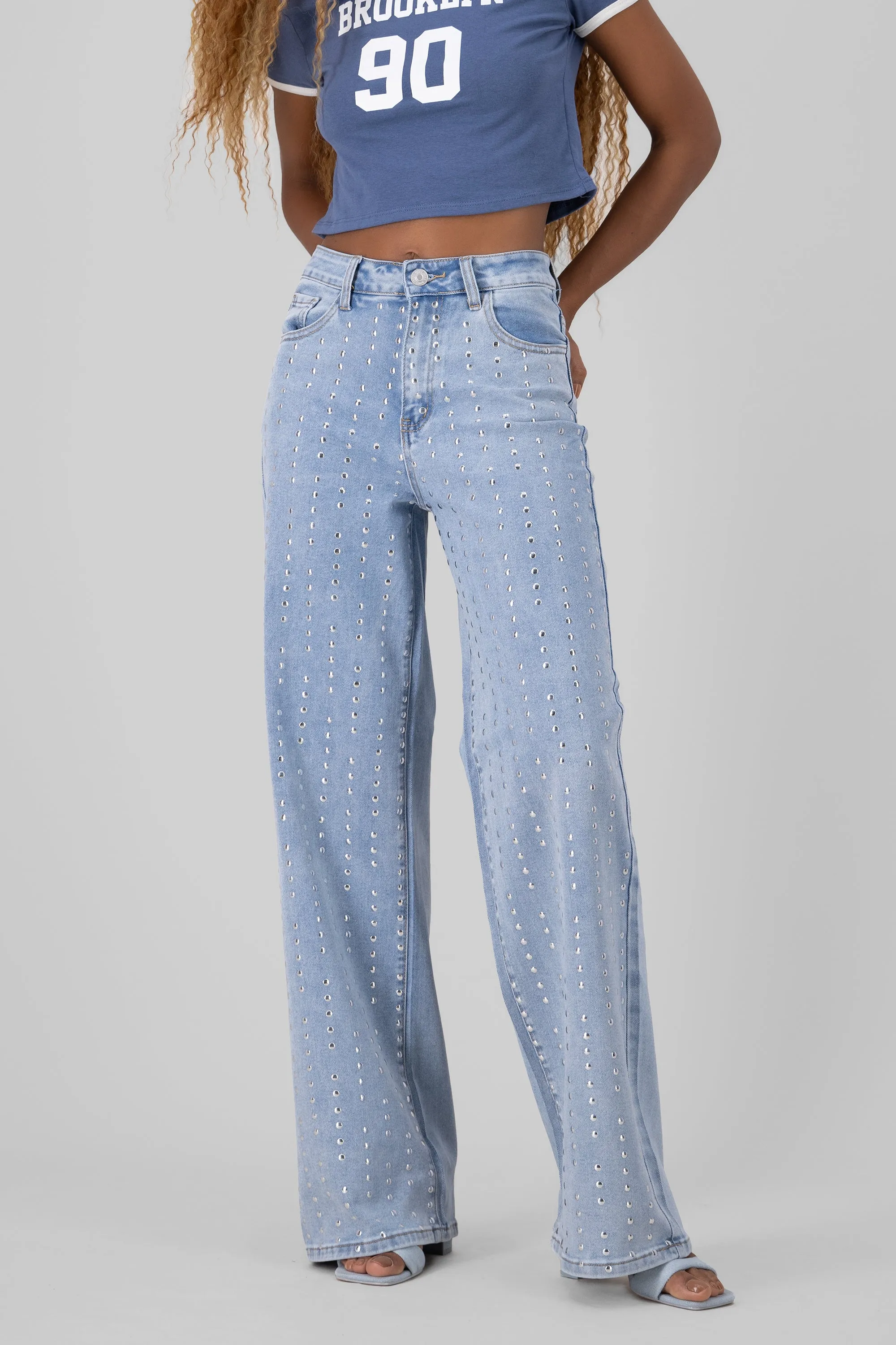 Jeans wide leg tiras brillos sold by Shasa product image thumbnail 2