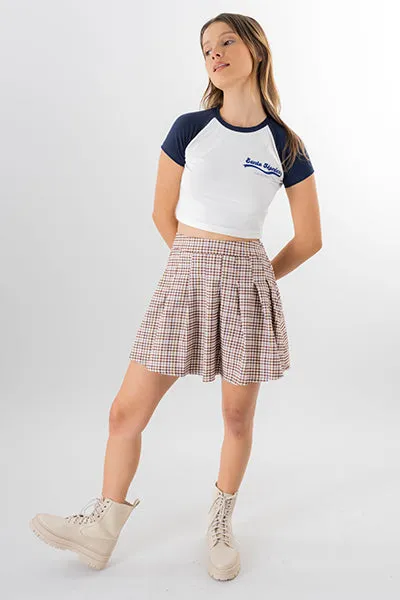 Falda mini tableada cuadros sold by Shasa