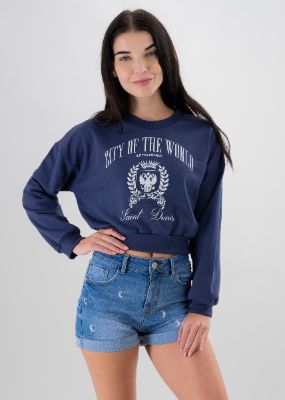 Sudadera crop estampado escudo sold by Shasa