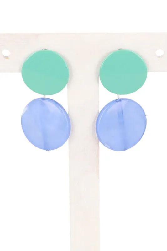 Aretes Doble Circulo Color sold by Shasa