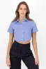Camisa crop manga corta sold by Shasa