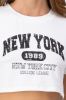 Playera crop estampado New York sold by Shasa