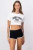 Playera crop estampado New York sold by Shasa