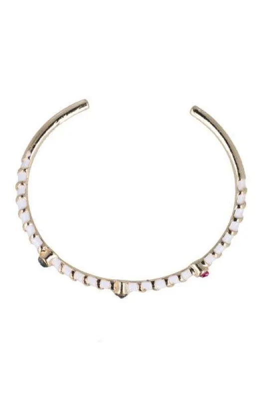 Brazalete cuff brillos textura sold by Shasa