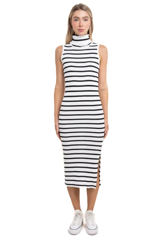 Vestido maxi cuello tortuga made by Shasa