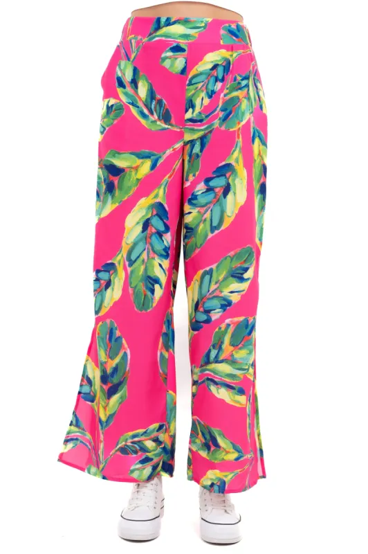 Pantalón wide leg estampado tropical sold by Shasa