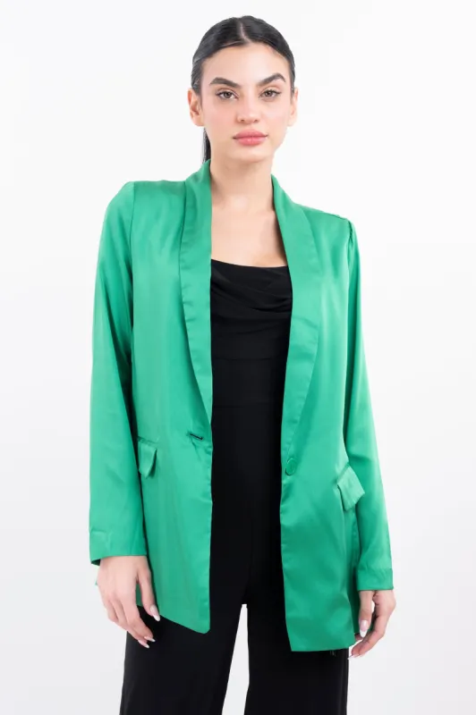 Saco satinado bolsillos sold by Shasa