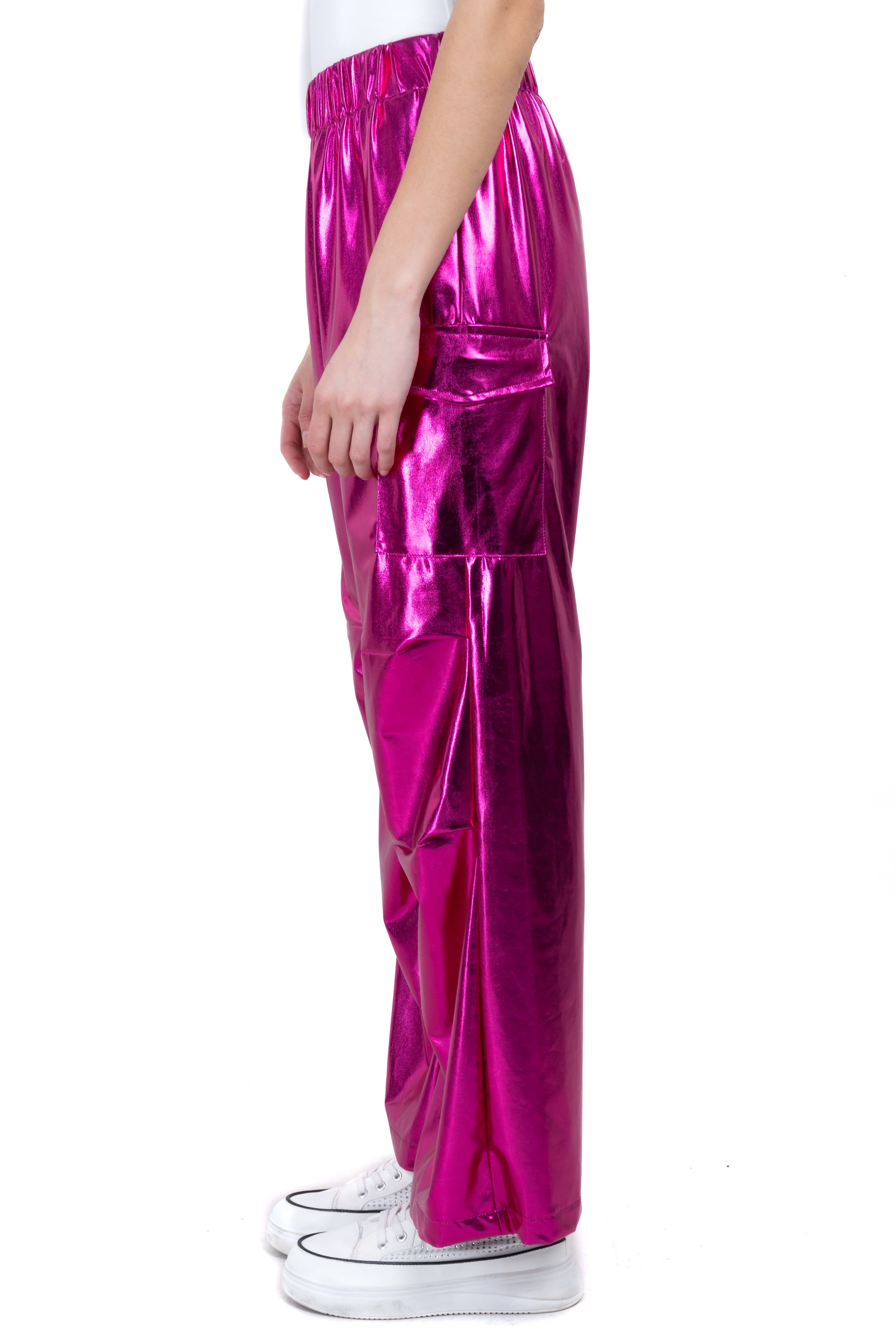 Pantalón cargo metálico liso sold by Shasa product image thumbnail 3