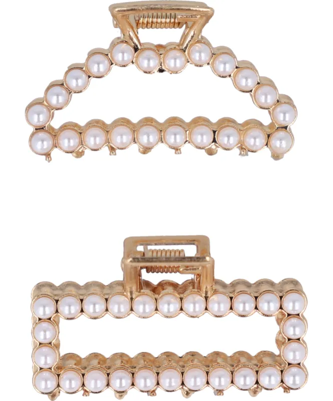 Set 2 pinzas metálicas perlas sold by Shasa