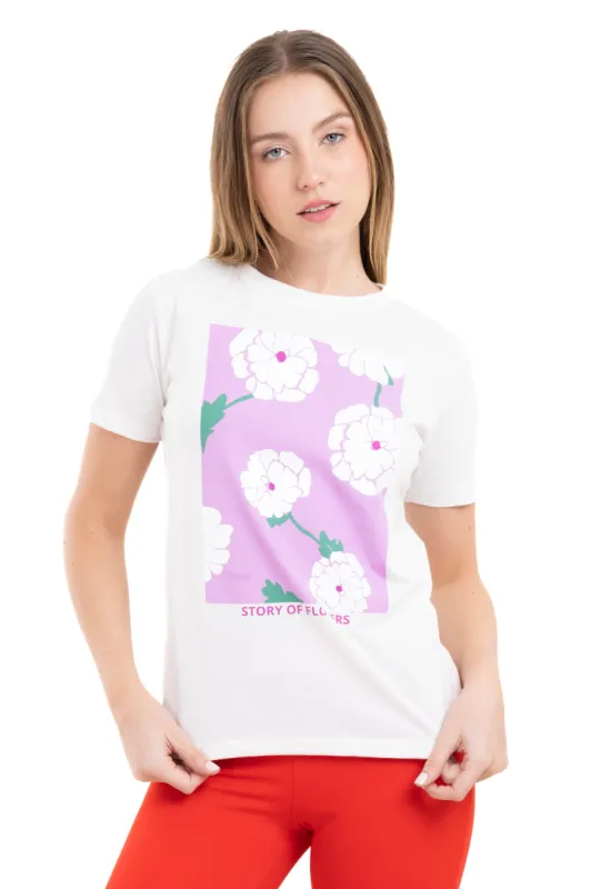 Playera Flores Manga Corta sold by Shasa