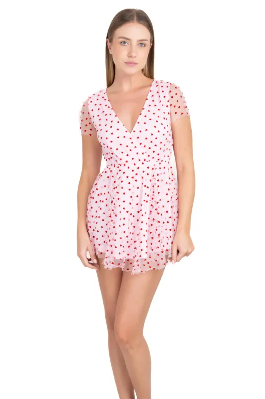 Vestido mini corazones flock sold by Shasa
