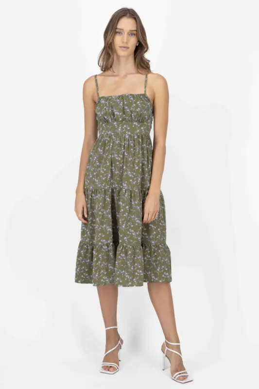 Vestido midi flores sold by Shasa