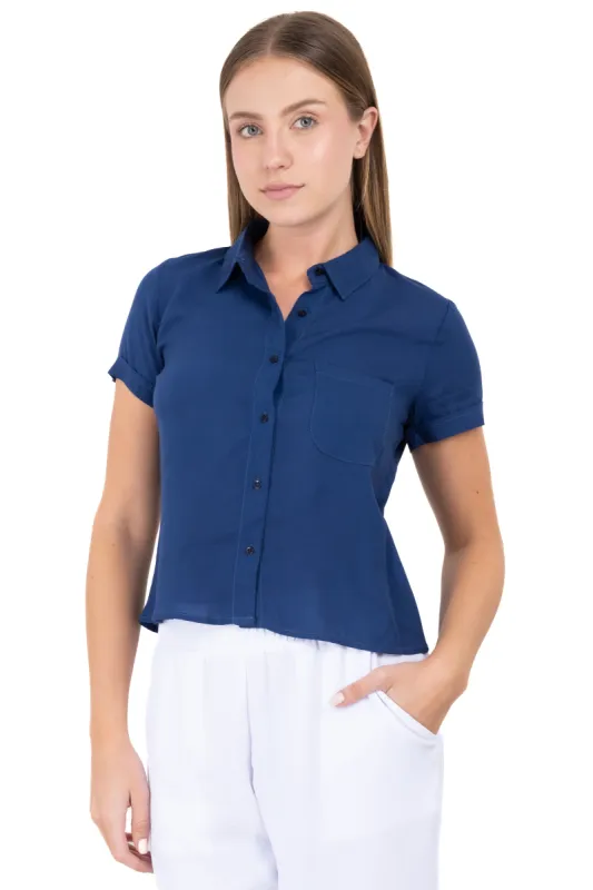 Camisa crop manga corta bolso sold by Shasa
