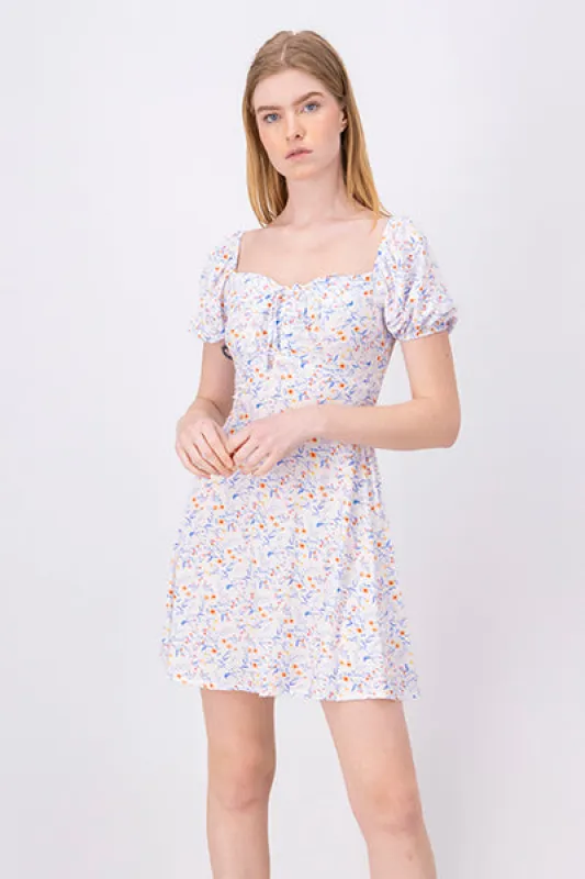 Vestido mini manga abullonada sold by Shasa