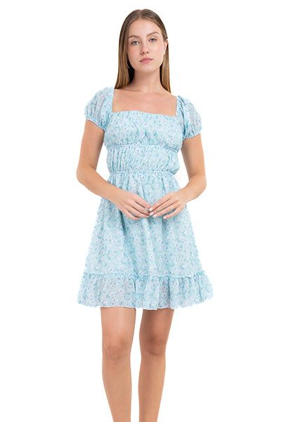 Vestido mini lace up flores sold by Shasa product image thumbnail 2