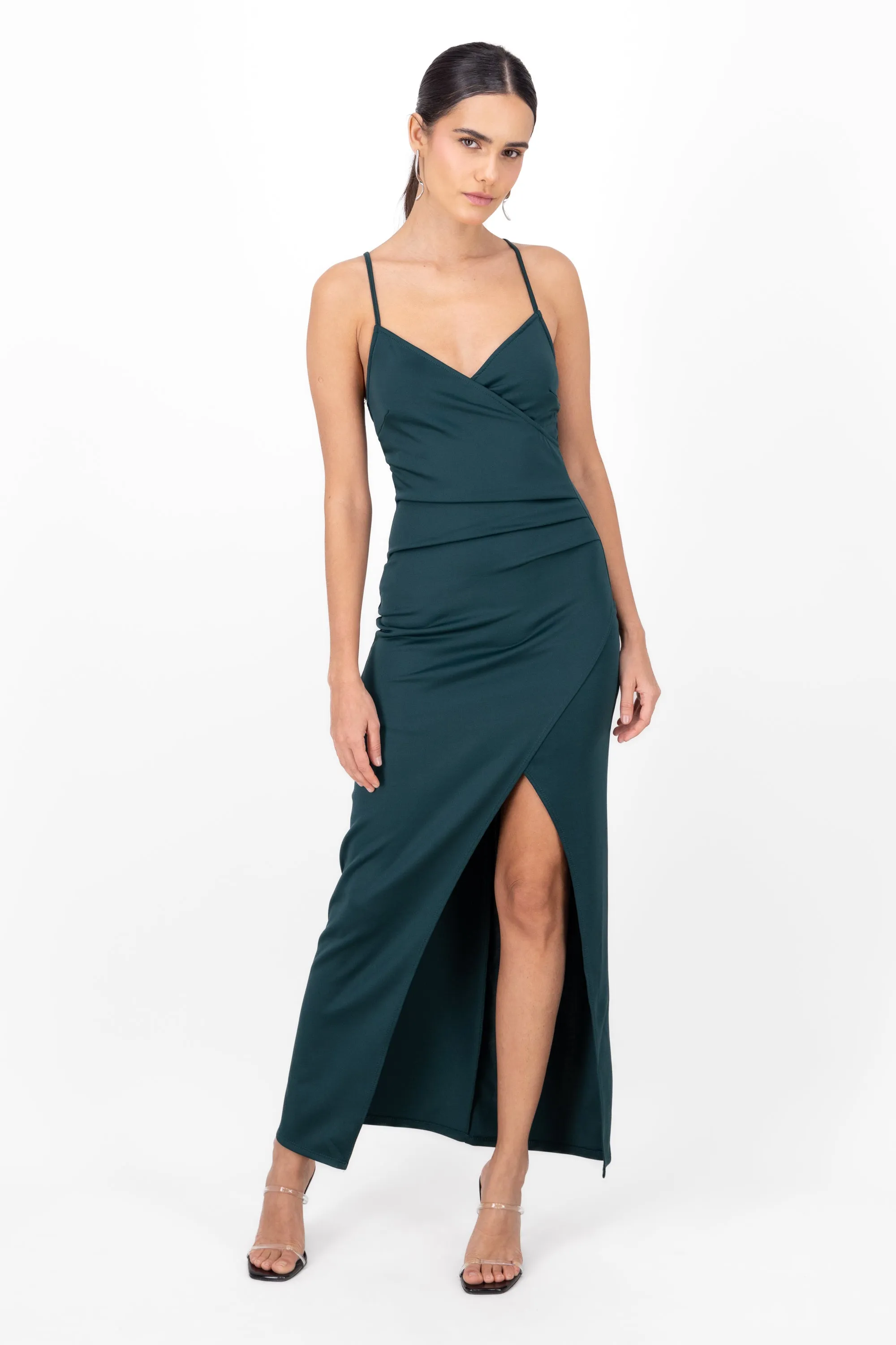 Vestido maxi cruce drapeado sold by Shasa