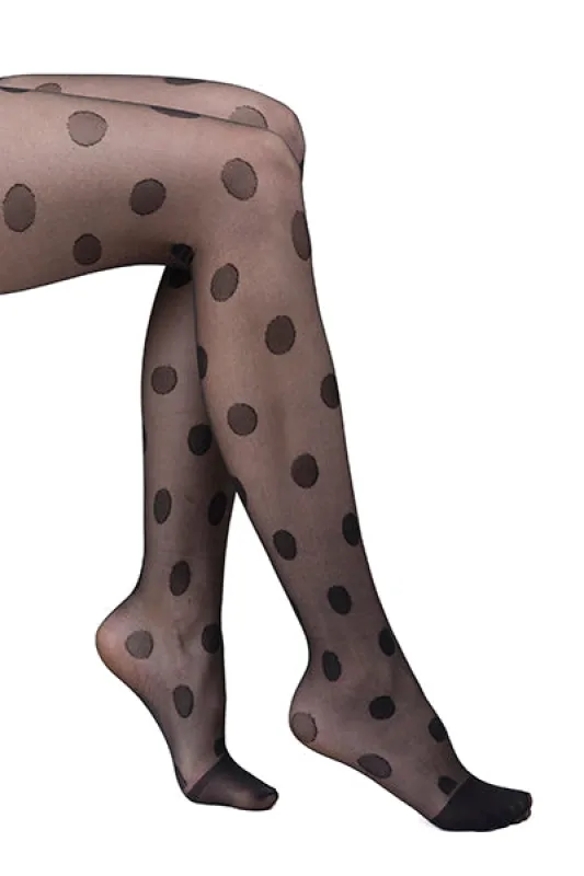 Medias mesh polka dots sold by Shasa