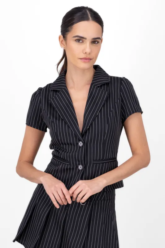 Top manga corta escote en V rayas sastre Hysters sold by Shasa