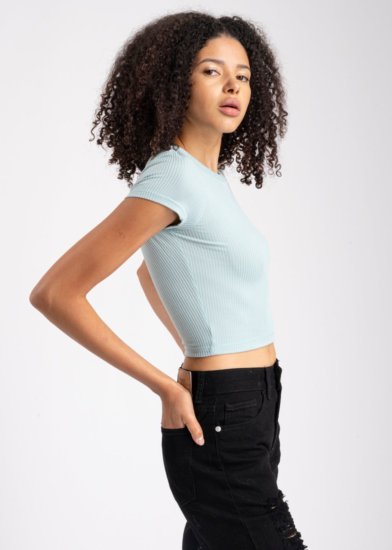 Top manga corta acanalado sold by Shasa product image thumbnail 3