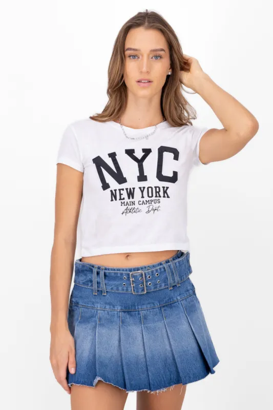 Playera con estampado de ny y textura sold by Shasa