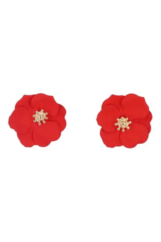 Aretes studs flores sold by Shasa