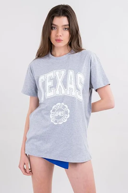 Playera oversize estampado Texas sold by Shasa