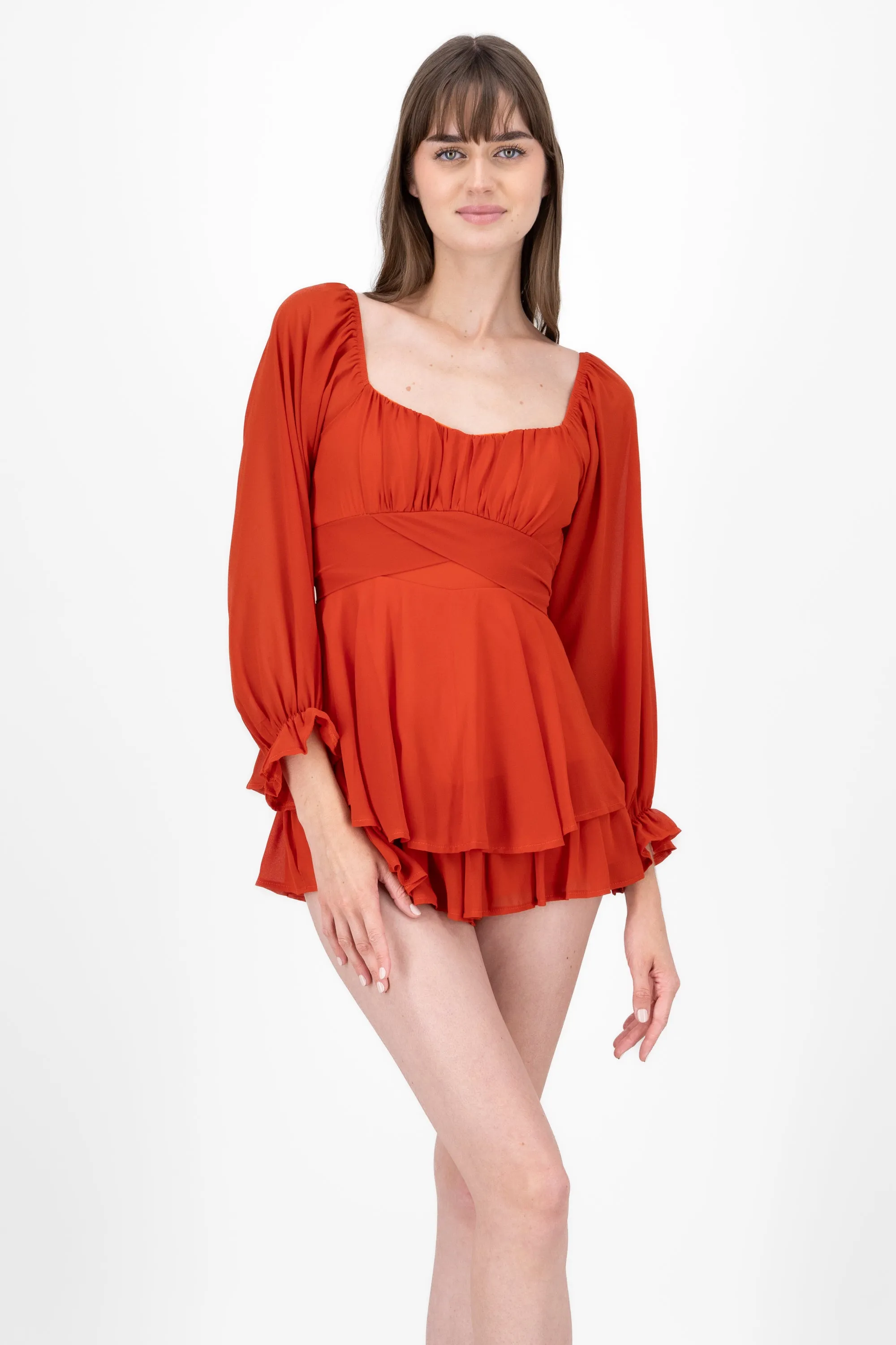 Vestido mini manga larga mesh sold by Shasa