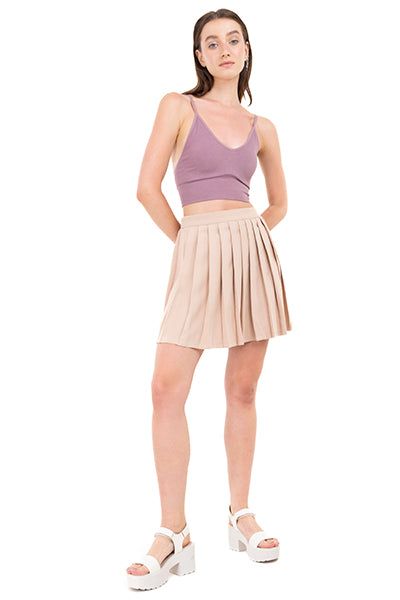 Falda mini lisa tableada sold by Shasa product image thumbnail 2