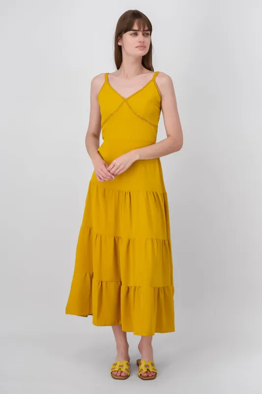 Vestido maxi tirantes escote sold by Shasa