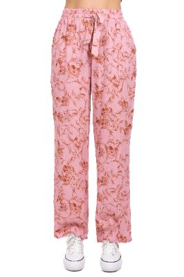 Pantalón recto cintas flores sold by Shasa
