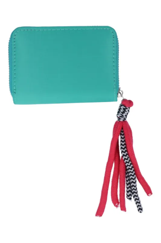 Cartera monocolor tassel cremallera made by Shasa