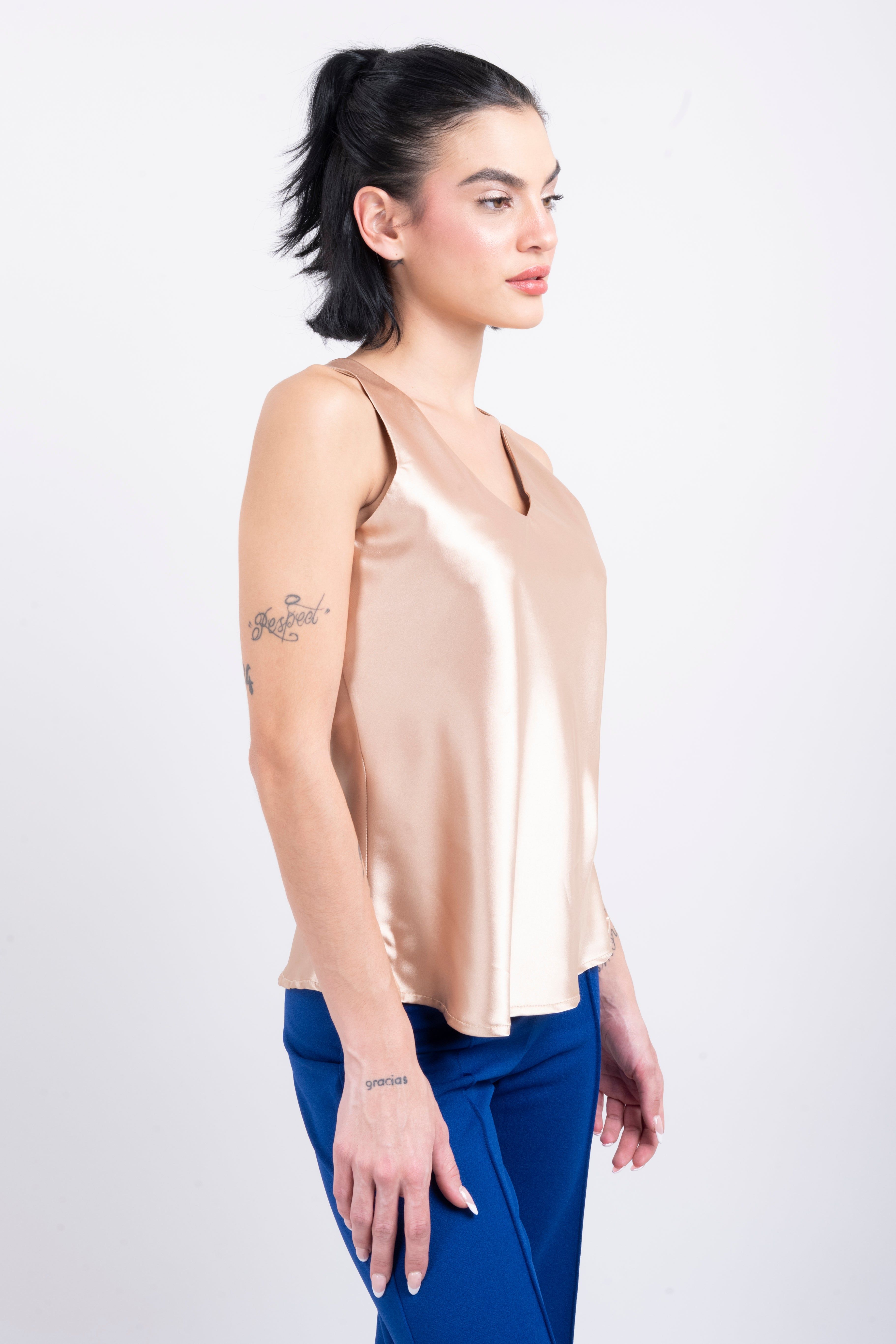 Blusa satín escote v sold by Shasa product image thumbnail 3