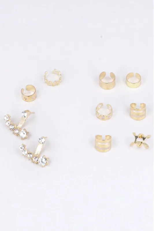 Set earcuffs brillos sold by Shasa