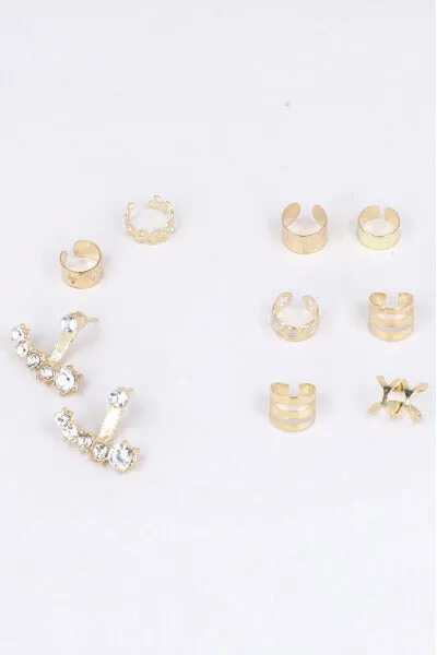 Set earcuffs brillos sold by Shasa