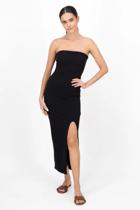 Vestido strapless textura sold by Shasa