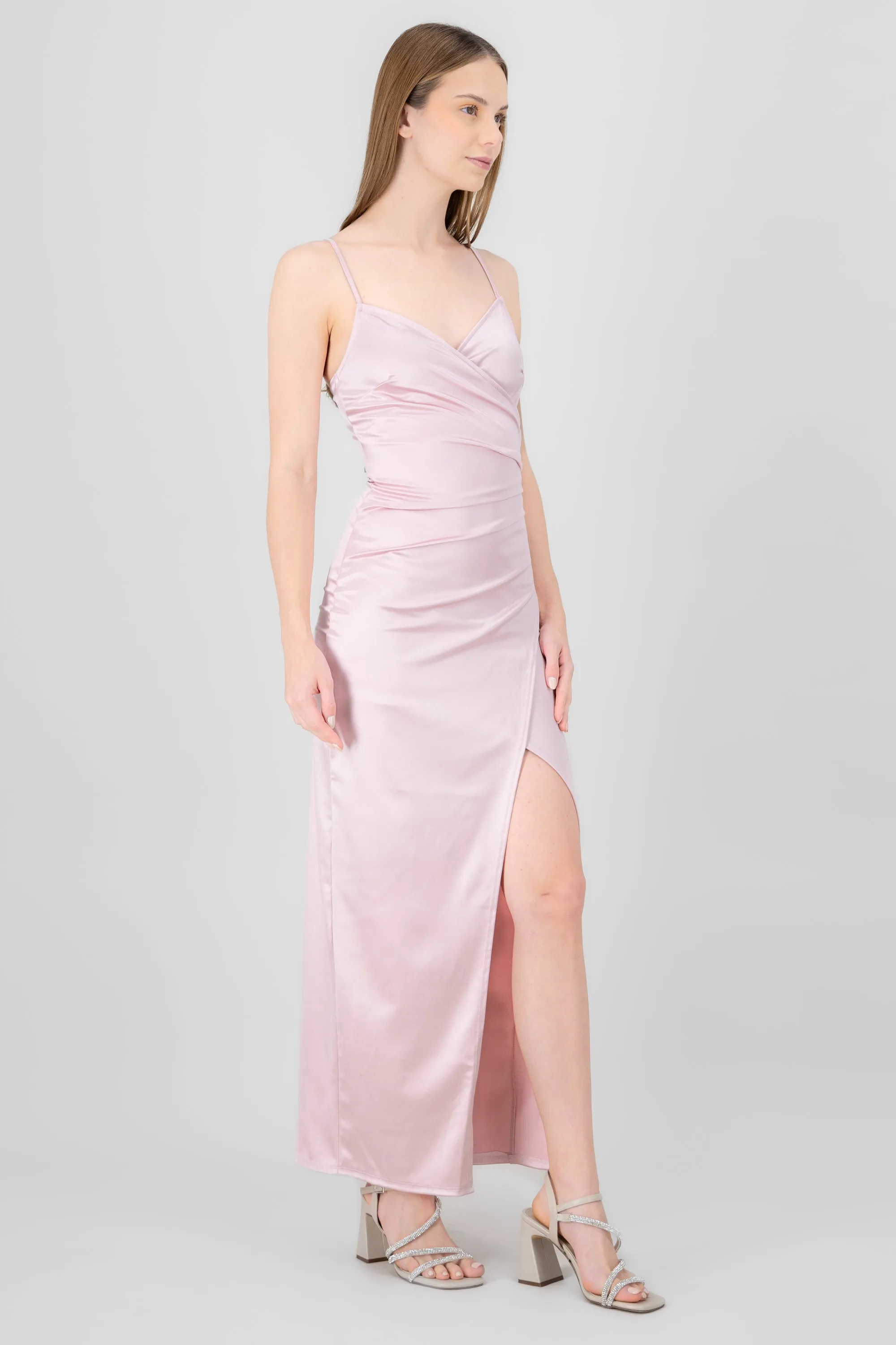 Vestido Maxi Satín Escote Cruzado sold by Shasa product image thumbnail 3