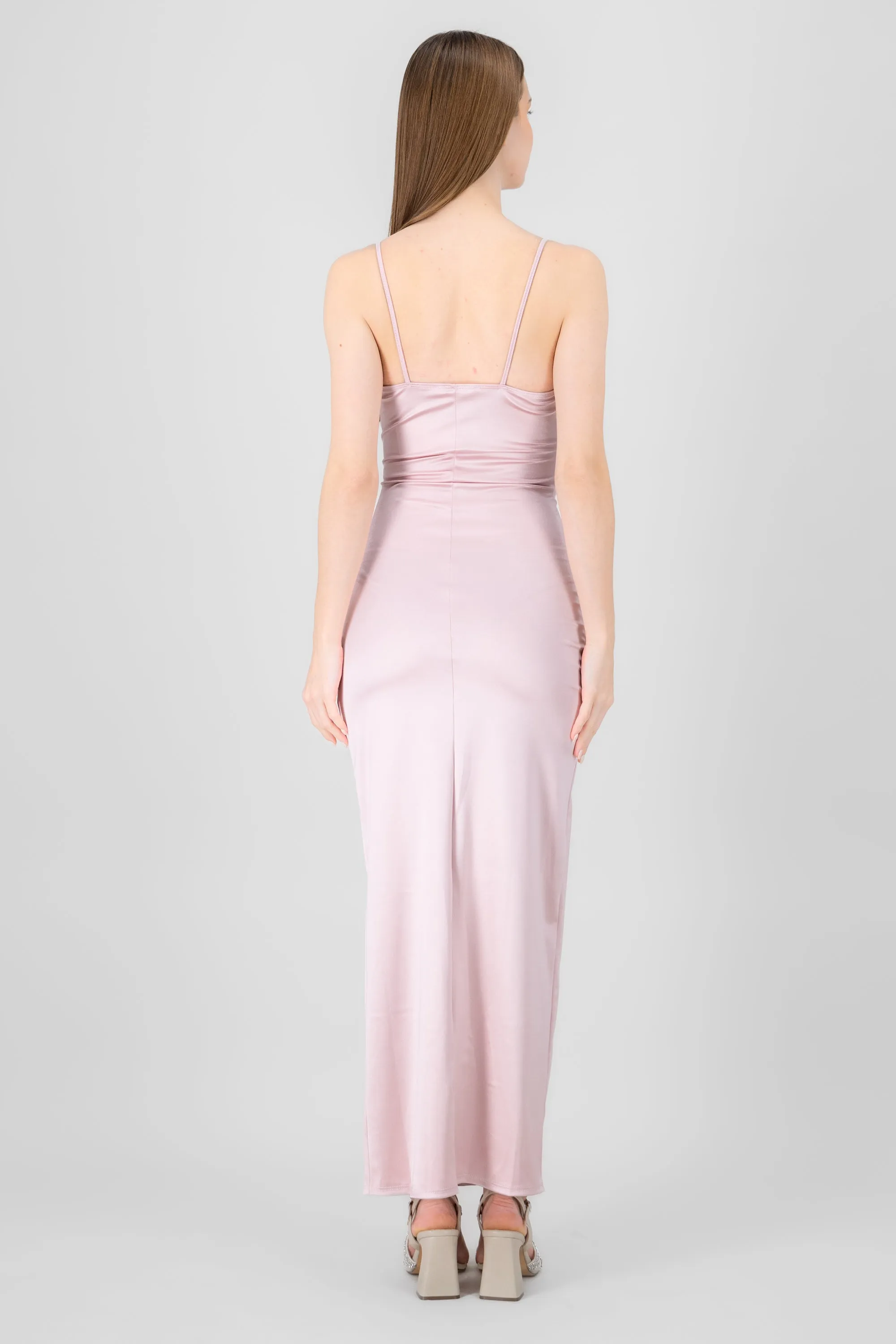 Vestido Maxi Satín Escote Cruzado sold by Shasa product image thumbnail 4