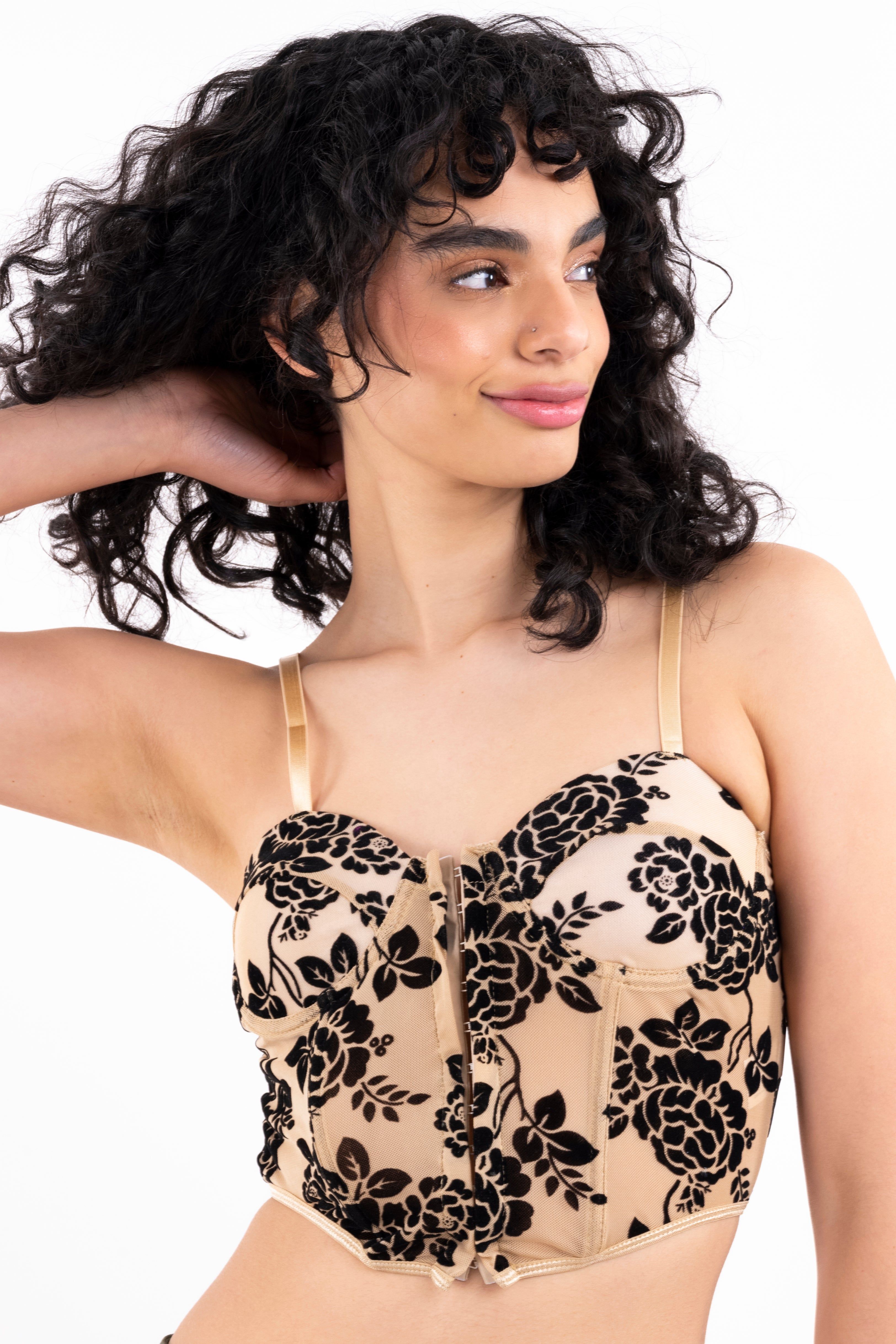 Blusa corset mesh flores sold by Shasa