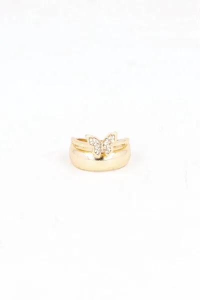 2P Anillo Mariposa Brillos sold by Shasa