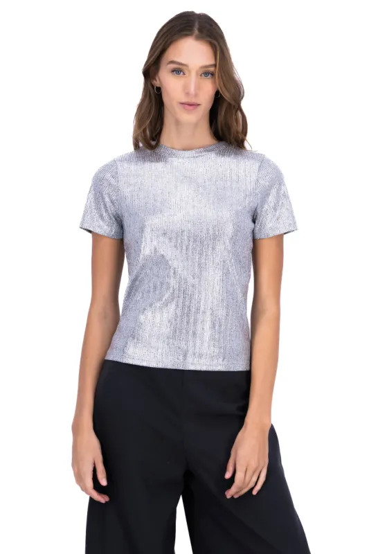 Playera metálica manga corta sold by Shasa