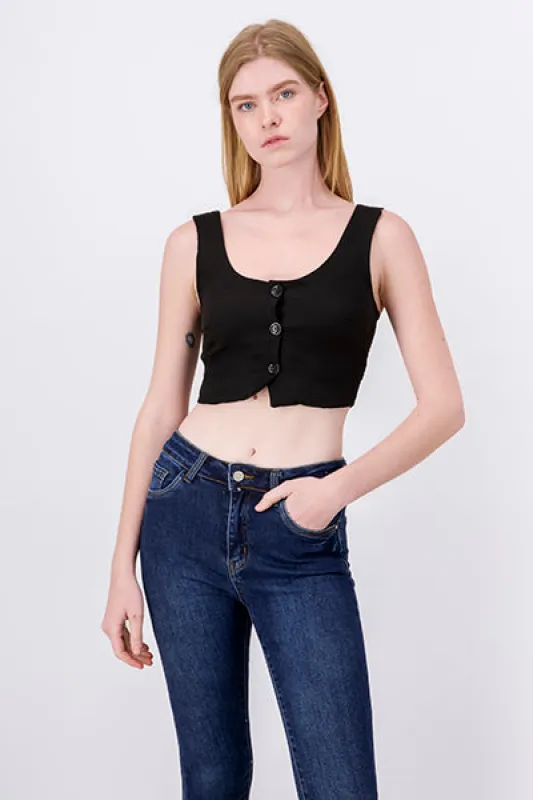 Top Tirantes Anchos Botones sold by Shasa
