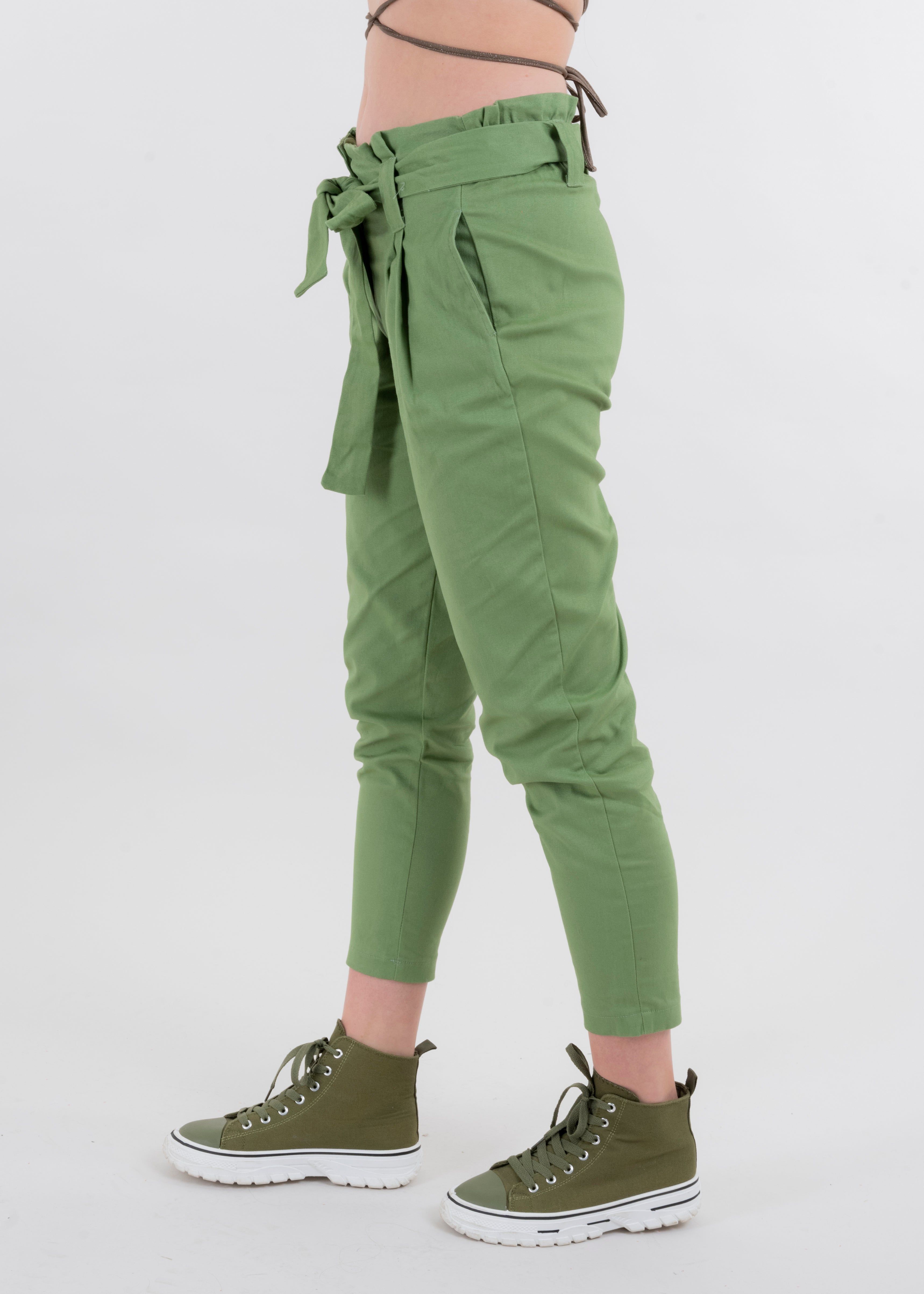 Pantalón paper bag cintura alta cinturón sold by Shasa product image thumbnail 3