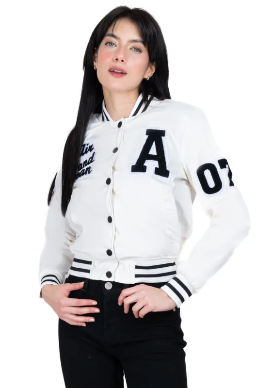 Chamarra bomber parches texto sold by Shasa