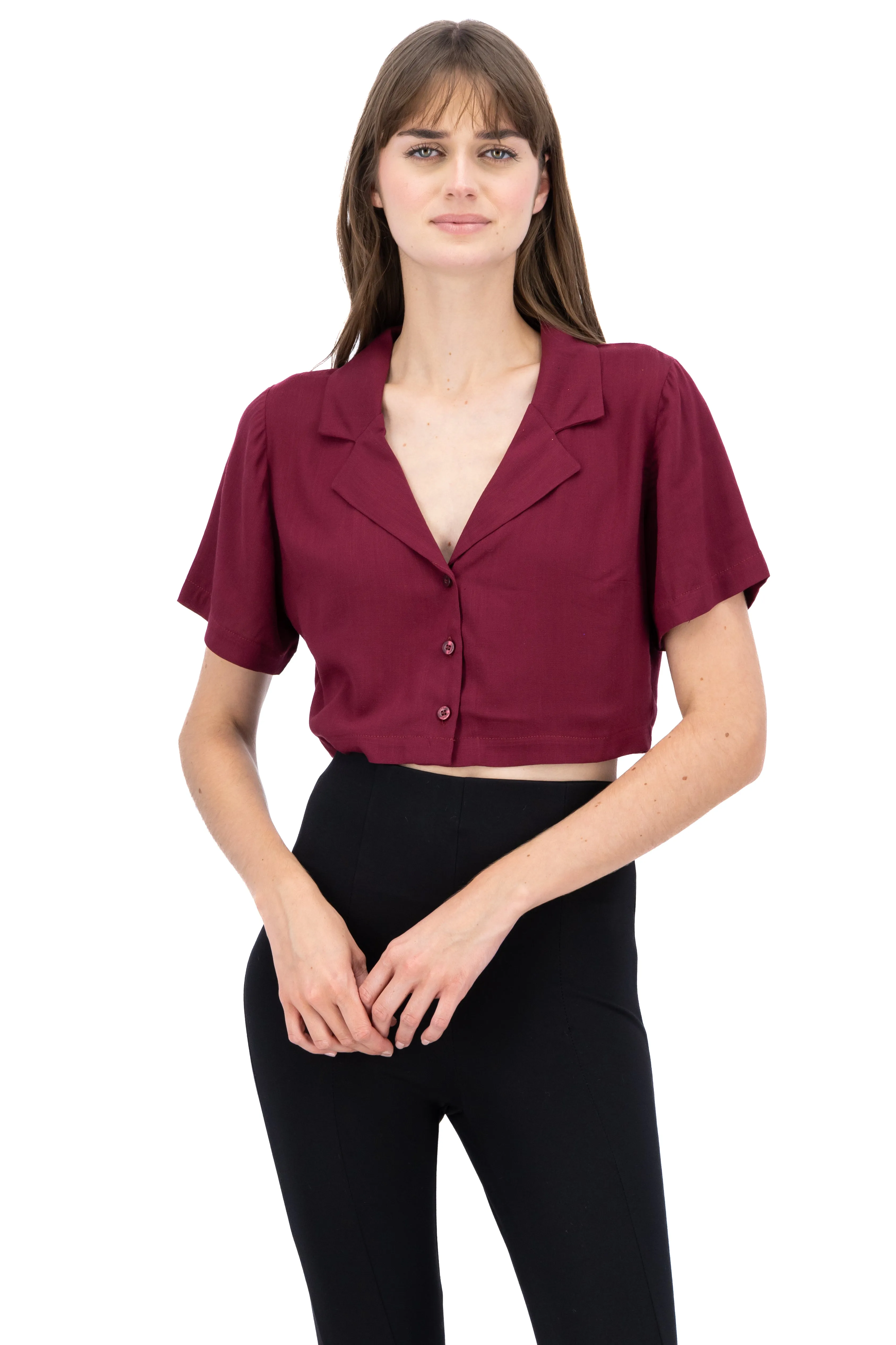 Camisa crop lisa sold by Shasa