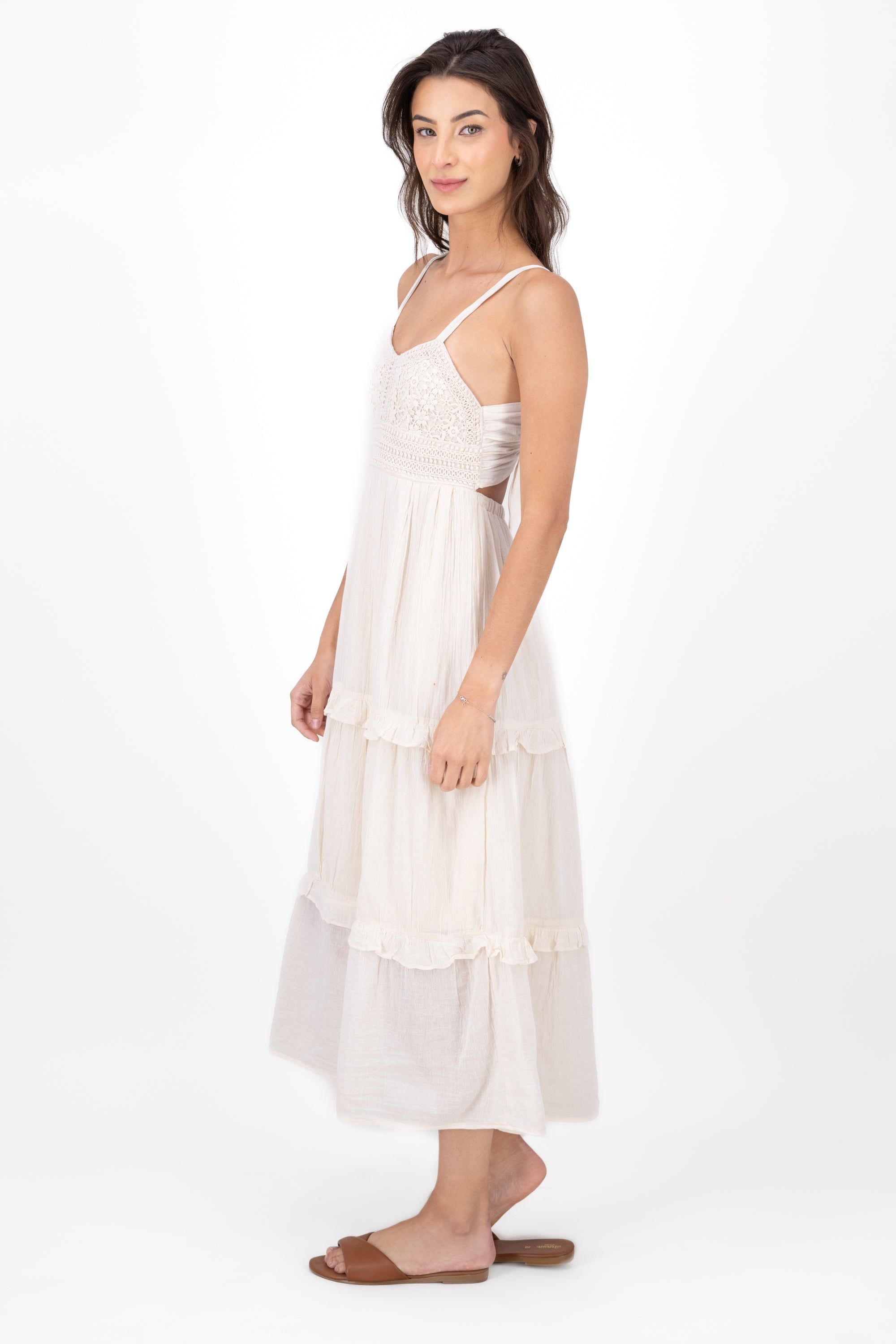 Vestido maxi con detalle crochet sold by Shasa product image thumbnail 3